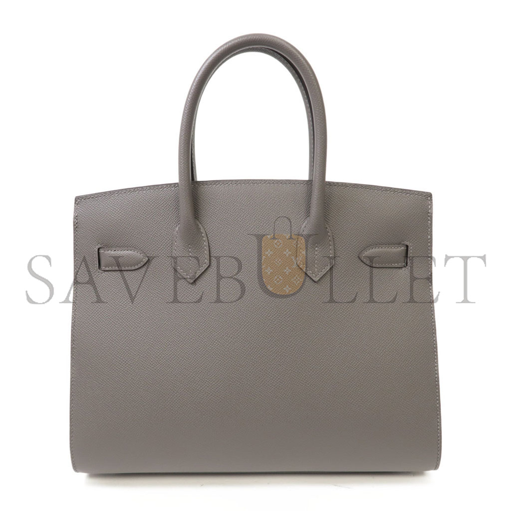 HERMES MASTER BIRKIN 30 EPSOM LEATHER PEWTER GREY SILVER BUCKLE HANDBAG 2160900355773 (30*23*15cm)